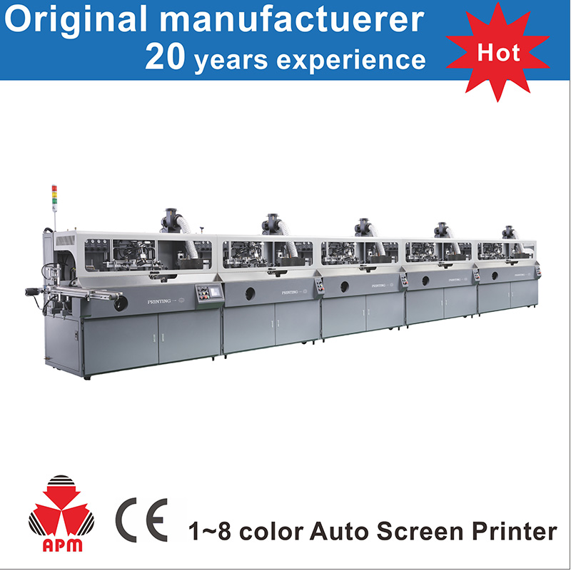 APM PRINT S102 Automatic 1 8 Color Bottle Screen Printing