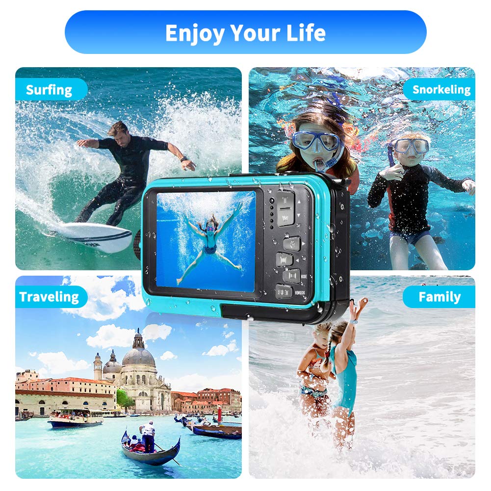 48MP 2.7K Double Screens Waterproof Digital Video Camera With 2.7 inch +1.8 inch Screens