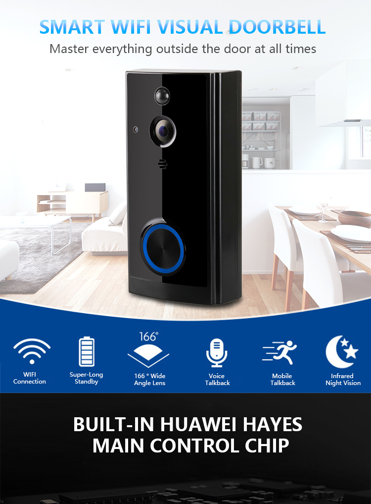 IP65 Waterproof Two-Way Audio WIFI Video Smart Doorbell 1080P Full HD Security Camera