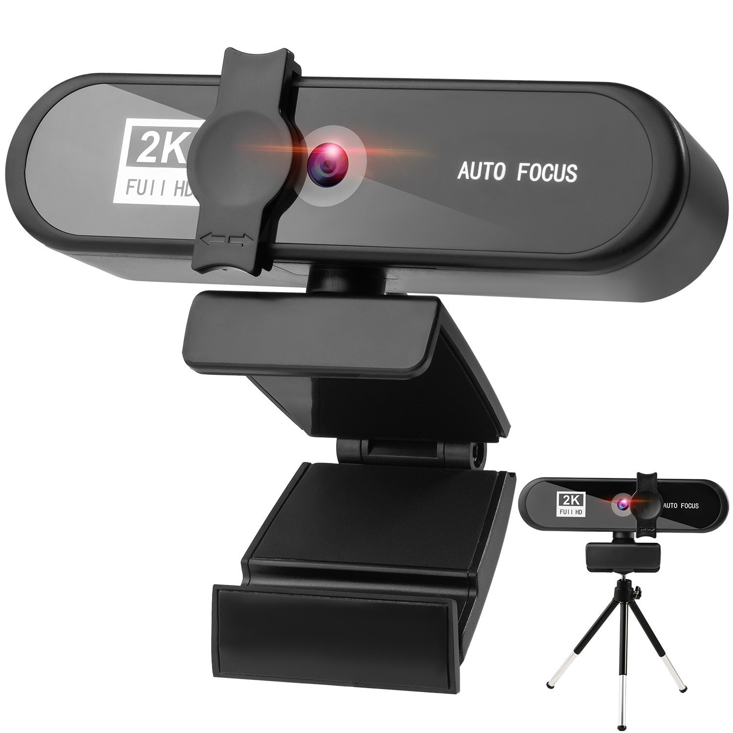 Wide Angle Webcam 2K HD Streaming Camera with Microphone USB PC Computer Web Camera