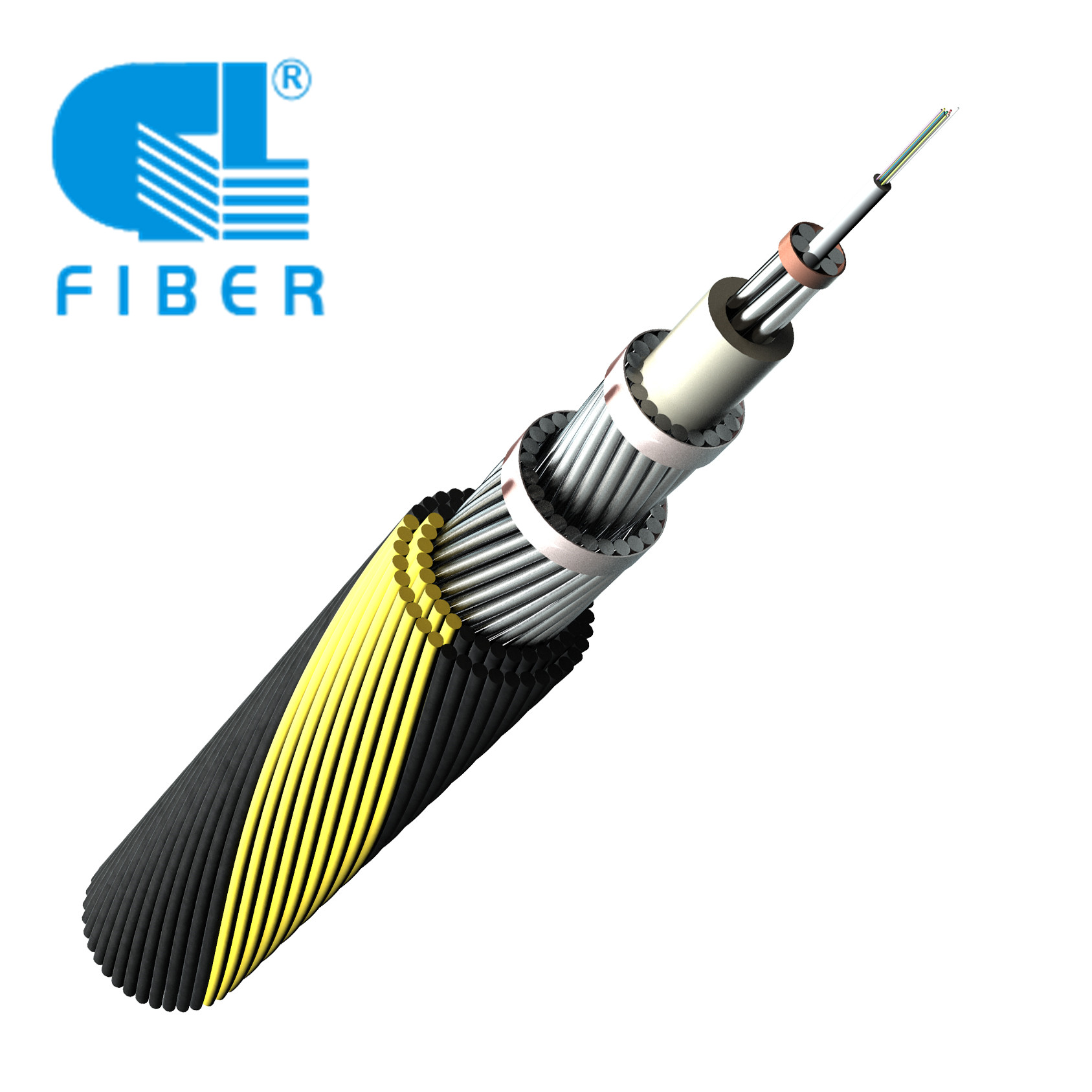 GL Fiber Submarine armored 2 core single mode fiber optic cable meter