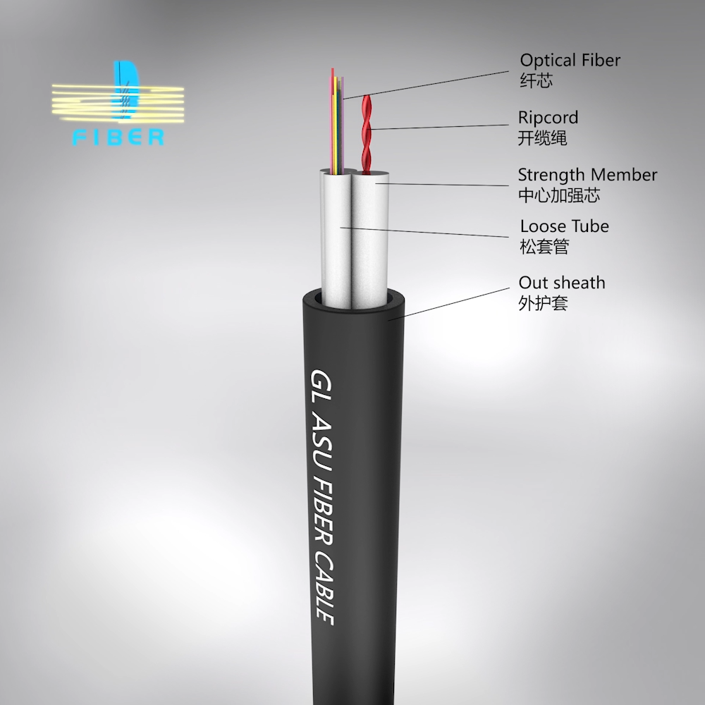 GL Fiber Factory price 2/4/6/8/10/12fo Single Mode fibra opitica asu80 asu aerial optical
