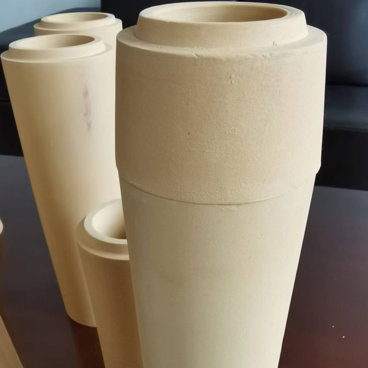 XTL sintyron Special Size Wear-resistant Alumina Casting Pouring Cup casting clay ceramic pouring cup Clay pouring cup