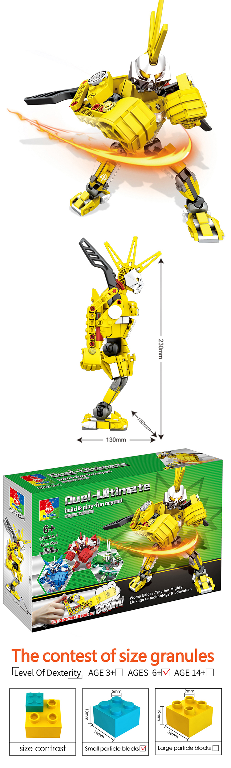 WOMA TOYS Compatible major brands boy assembling robot model Small building blocks bricks for Children Gift 2021 brinquedos