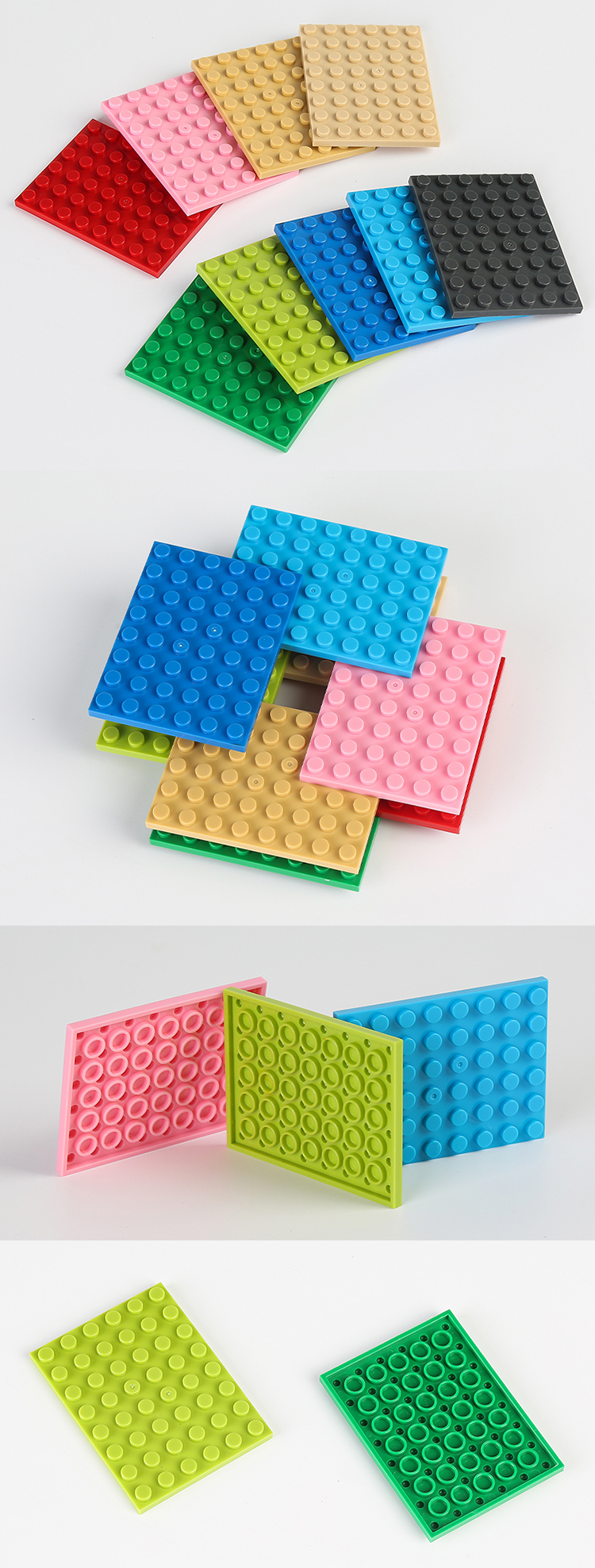 WOMA TOYS Creative Educational Construction DIY Bulk Building Blocks Brick Plate 6 x 8 Accessories moc 6*8 Base Plate (3036)