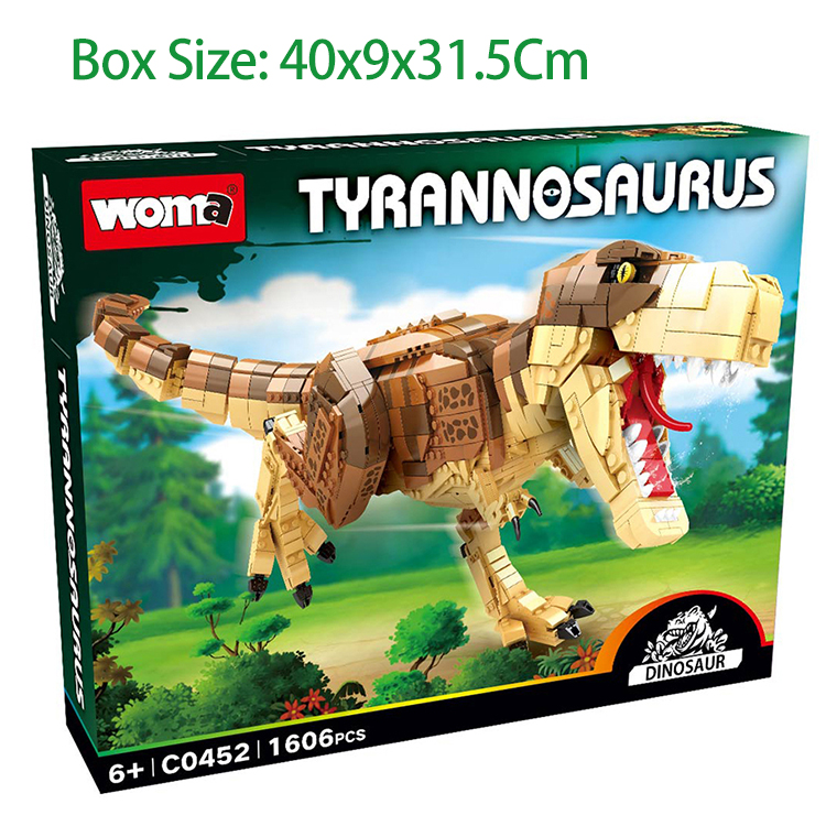 WOMA TOYS Children Interactive Education Boy Girl Intellectual Development Buildable Jurassic World Dinosaur Building Block Set