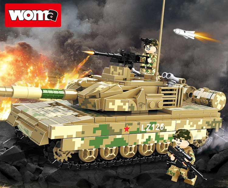WOMA TOYS Amazon Hottest sale Military Army Tank Building Kit Block Set Vehicle for Kids Adults fighter assembly games