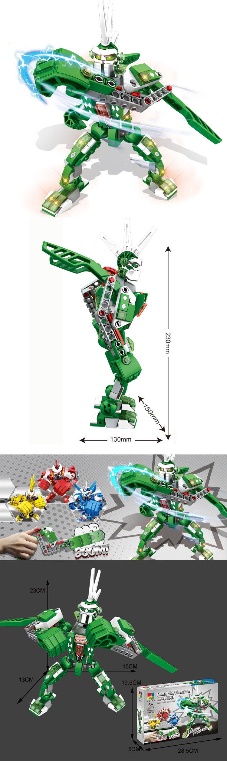 WOMA TOYS New Design Duel Ultimate Fighting Robot Mecha Model Building Blocks bricks Kids play games for children