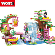 WOMA TOYS Compatible major brands bricks China town Beijing Great Wall building Mountain road blocks toys Assemble