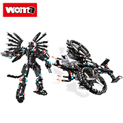 WOMA TOYS Amazon Hottest sale SWAT Chariot Warship assemble early education small particle blocks building bricks jouet