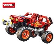 WOMA TOYS Wholesale OEM ODM Kids Demolition Tractor With Shovel Model Educational Small Bricks Diy Building Blocks Set