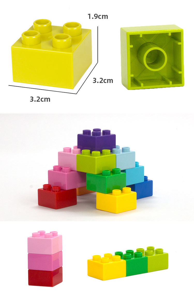 WOMA TOYS Wholesale Kids Educational Learning Plastic Large Bricks 2*2 High Big Building Block 2x2 Higher Accessories