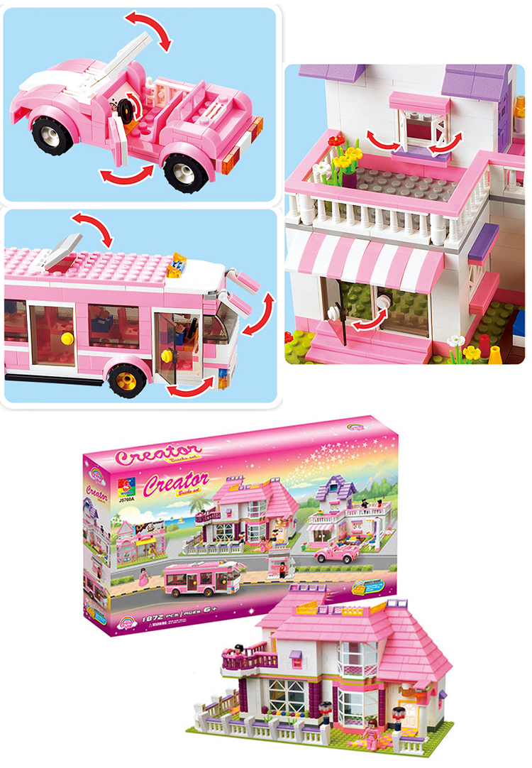 WOMA TOYS OEM ODM bricks Boy girl birthday Christmas gift kids House car Bus model building blocks toys set oyuncak jouet