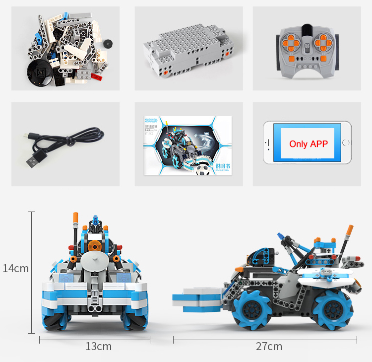 WOMA TOYS OEM ODM Trending Programming Football Remote Control APP Educational STEM Building Blocks Bricks Set