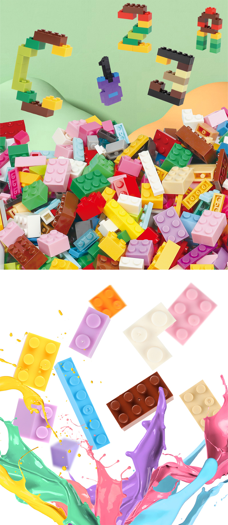 WOMA TOYS Wholesale OEM Building Blocks 300PCS Bricks Spare Parts Accessories Children Self Assembled Creativity DIY