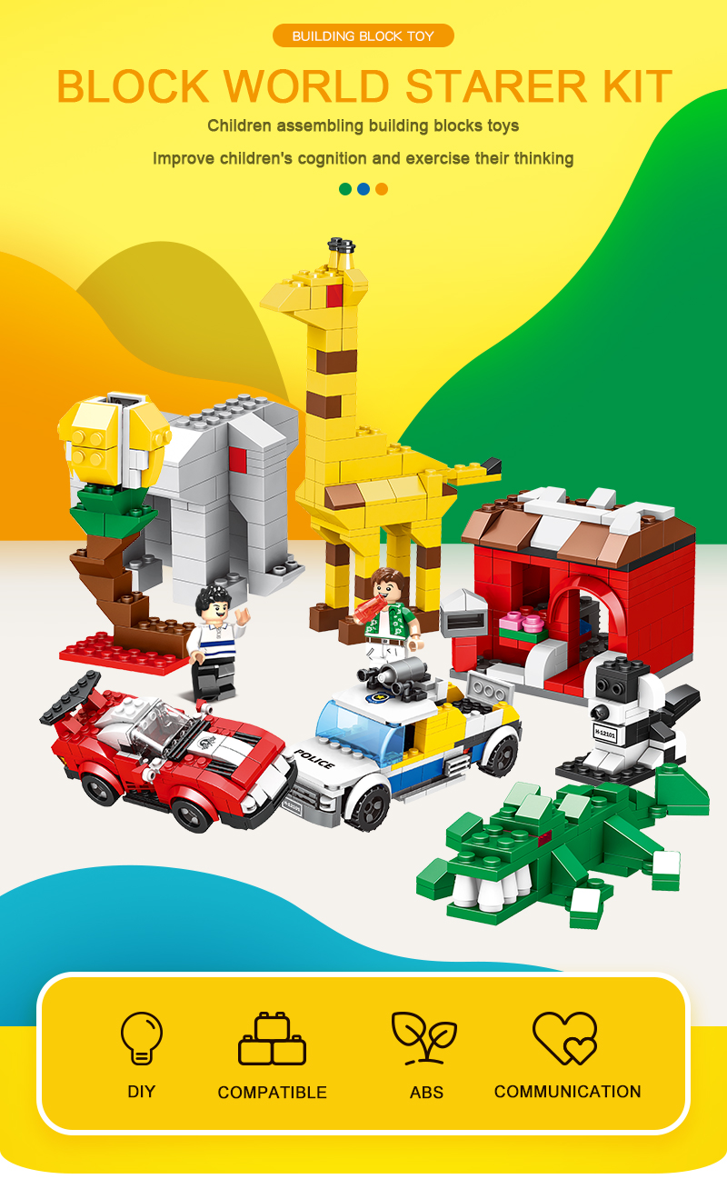 WOMA TOYS Wholesale OEM ODM Assemble Classic Colors 1000Pcs Building Block Bricks Kit Educational Diy Gifts Set Jouet