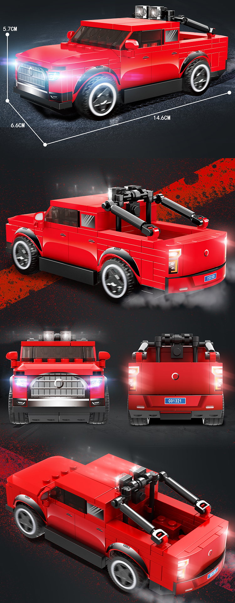 WOMA TOYS OEM ODM 1200PCS Kids Diy Bricks Racing Car Model 8 in 1 Small Building Blocks Set Construction Toy