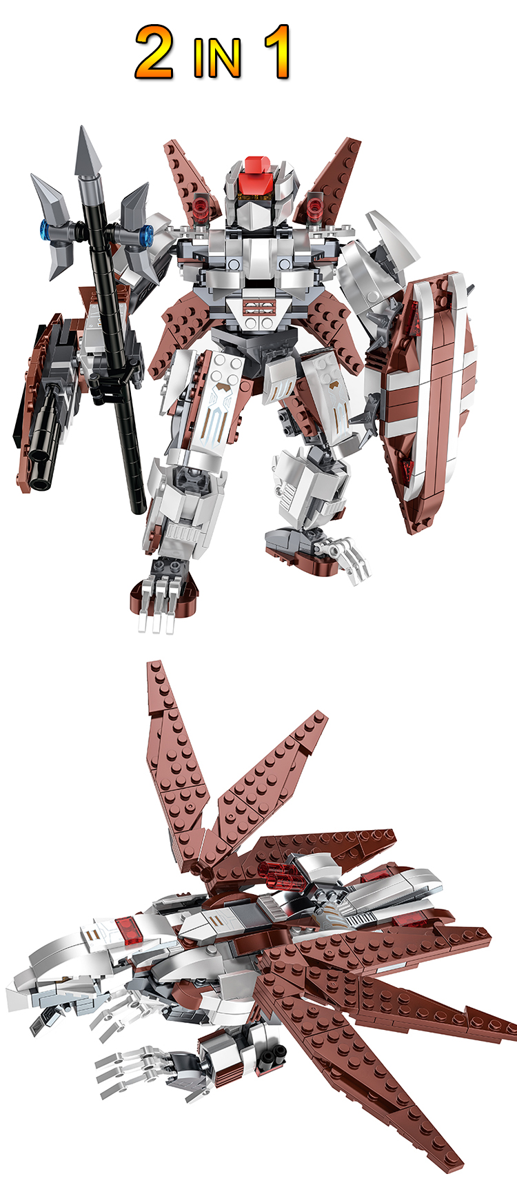 WOMA TOYS Compatible major brands bricks building blocks Transform robot educational DIY toy for kid registered brand