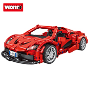 WOMA TOYS Amazon Hottest Sale 2022 STEM Child Birthday Gifts Pull Back Off Road Car Technic Small Brick Building Blocks
