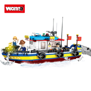 WOMA TOYS OEM 2 in 1 Robot Building Block Bricks Educational Construction Toy SWAT City Police Car Model Figure Set Juguetes