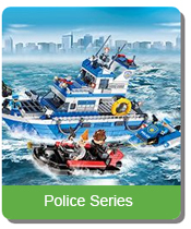 WOMA TOYS Wholesale Supplier City Police Patrol Boat Policemen Fun Building Kit blocks toys model diy bricks