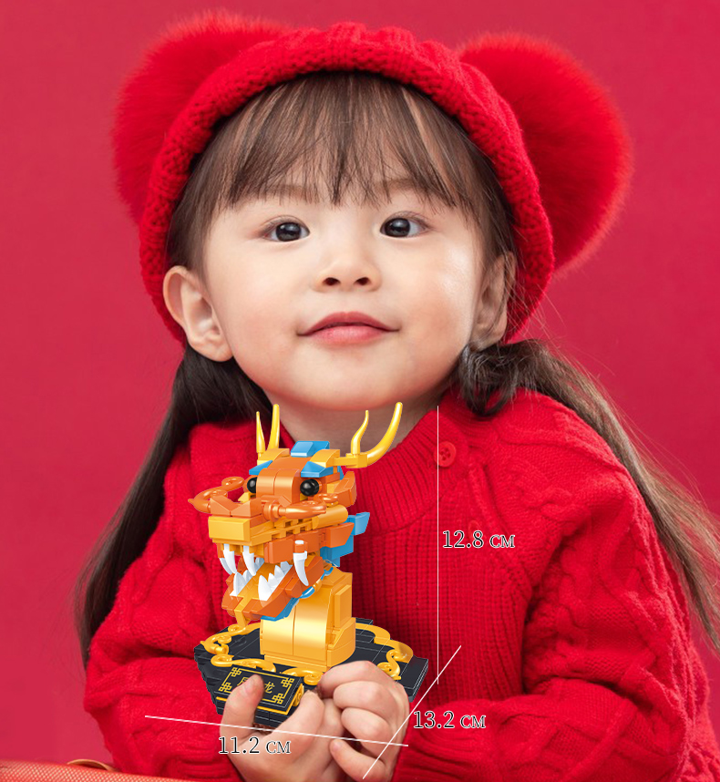 WOMA TOYS Wholesale Kids 2022 OEM ODM Brick 3000 Pcs Animal Paintings 12 in 1 Chinese Zodiac Diy Small Building Block Set