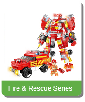 WOMA TOYS Amazon hot sale 1150 Pcs bricks fire station ship building blocks toys for Kids learning Fun Fire Rescue Scene Set