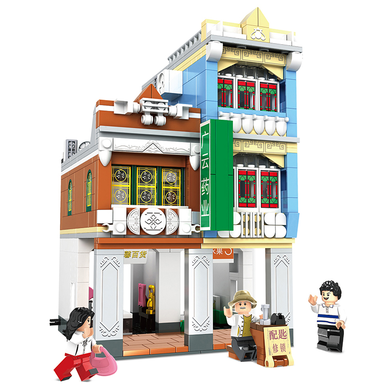 WOMA TOYS EBay Hot Sale China City Construction House Model Small Building Block Bricks Kids Gifts Other Hobbies Brinquedos