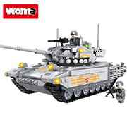 WOMA TOYS Kids Military Army Main Tank Model Plastic Building Block Set Children Educational Diy Bricks Figure Construction Toy