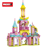 WOMA TOYS Girl Birthday Gift Christmas Surprise Castle Carriage Princess Big building blocks div Creative assembly toy set