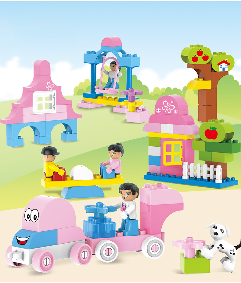 WOMA TOYS Factory Wholesale Supplier Big Building Block Table Multifunctional Children Learning Table Educational Puzzle