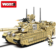 WOMA TOYS Kids Boy Army Military Field Battle Tank Model Plastic Building Block Set Diy Brick Figure Play Game Construction Toy