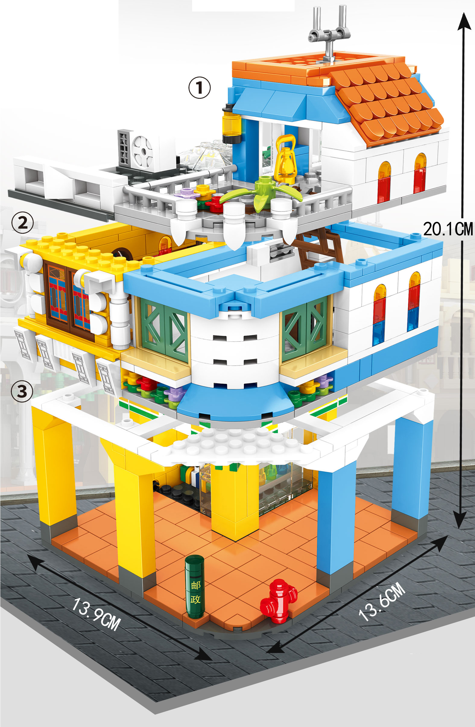 WOMA TOYS Compatible major brands China Street Building Blocks Brick toys city architecture game to play at home