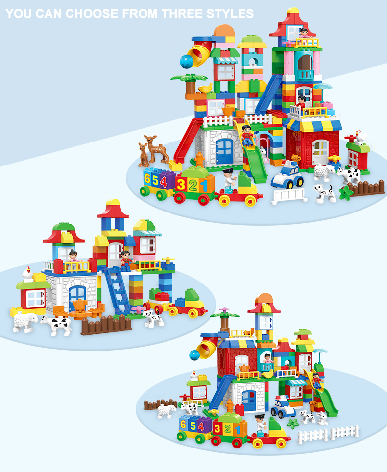WOMA TOYS Wholesale High Quality Variety Paradise Kids Blocks Bricks Set Education Amazon Hot Selling Products
