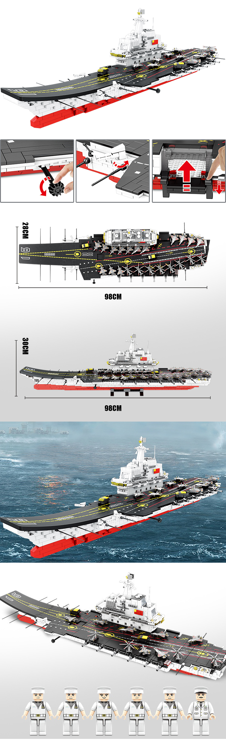 WOMA TOYS 1904pcs Brick War Fleet Model Building Block Figure Diy Education Technology Showpiece Construction Toy Games
