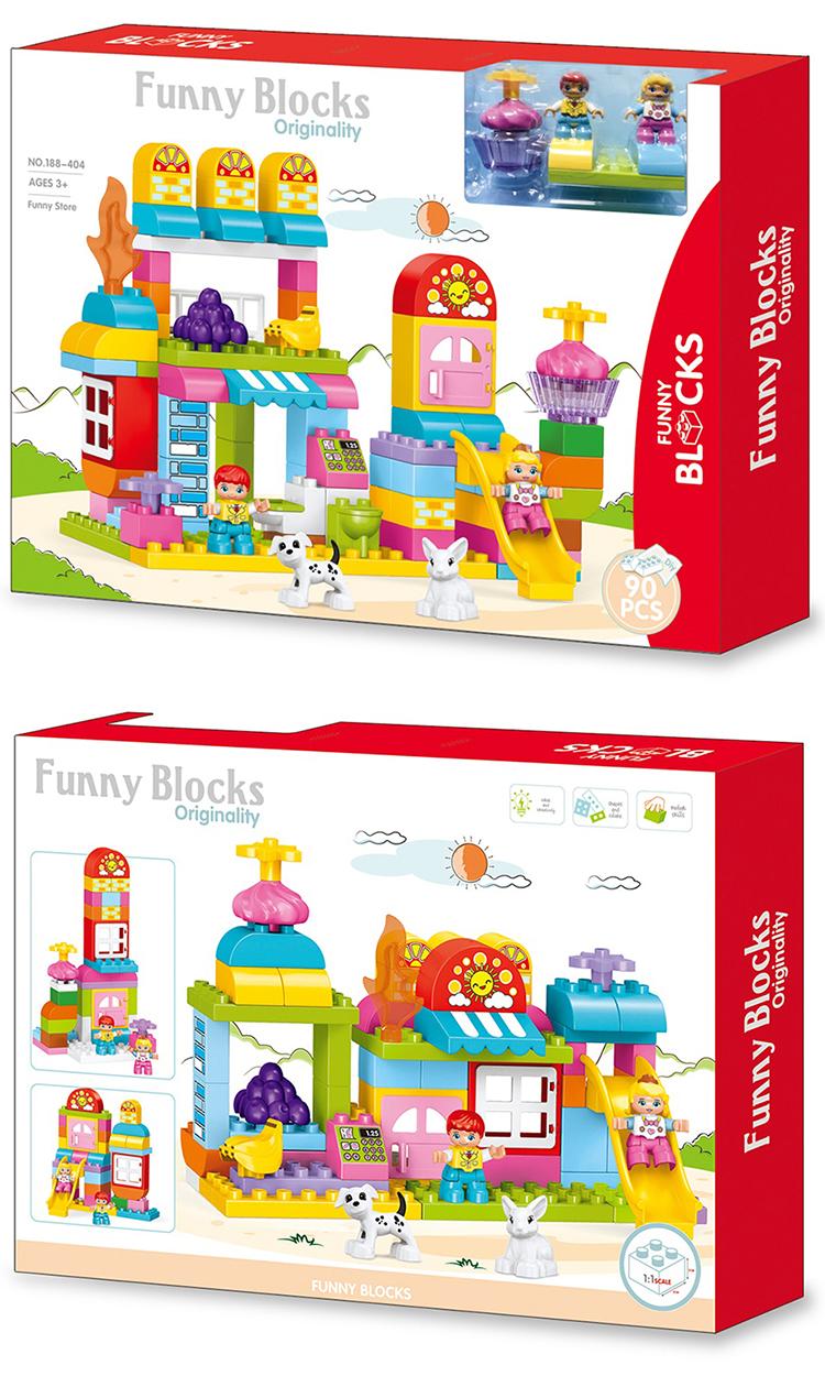 WOMA TOYS EBay Hot Sale Kids Commissary Construction Plastic Big Building Block Brick For Preschool Child Juguetes Gift