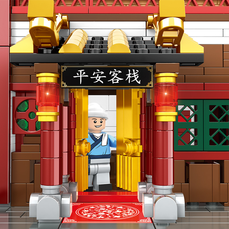 WOMA TOYS Wholesale Supplier China Town City Architecture Chinese House Model Small Building Blocks Mini Figure Bricks Diy