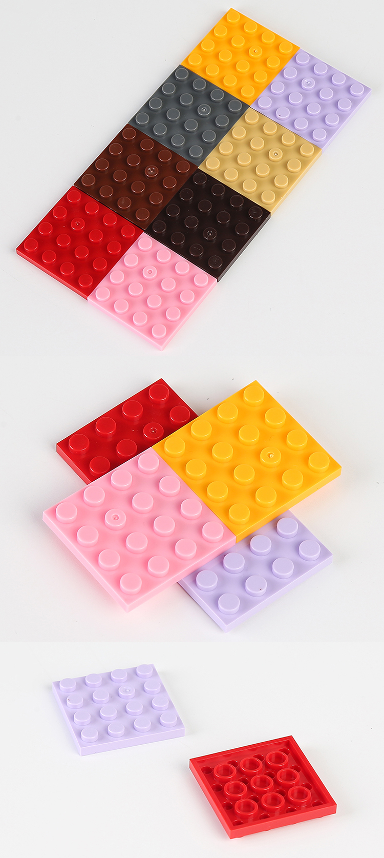 WOMA TOYS Compatible With All Major Brands Brick Plate 4 x 4 Small Building block STEM Classic Accessories moc 4*4 (3031)