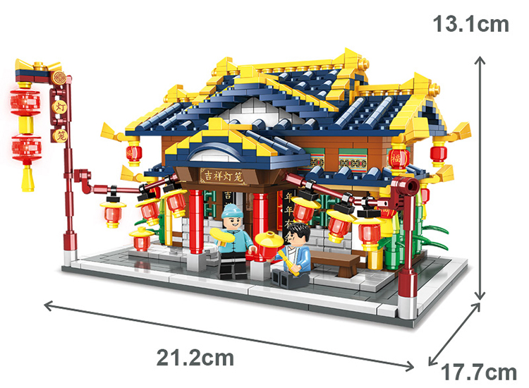 WOMA TOYS 1145pcs bricks China town city series building block model diy plastic assembly toy game to play at home jouet