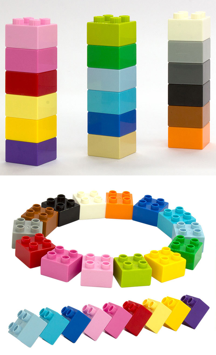 WOMA TOYS Wholesale Kids Educational Learning Plastic Large Bricks 2*2 High Big Building Block 2x2 Higher Accessories
