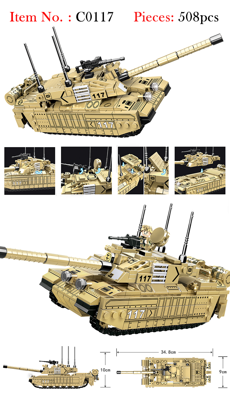 WOMA TOYS Compatible major brands military tanks army battle tank model small building blocks bricks Assemble juguetess
