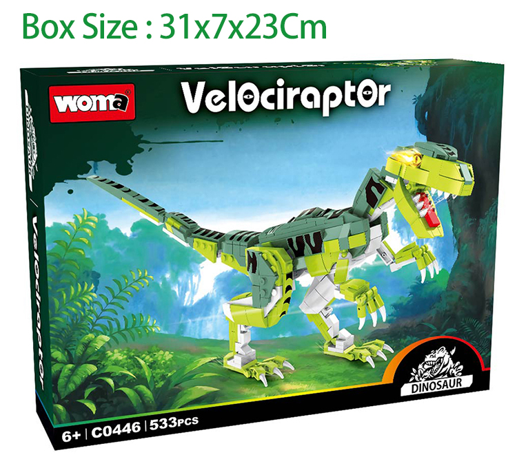 WOMA TOYS Wholesale Supplier Kids Educational Diy Plastic Jurassic World Big Dinosaur Little Brick Small Building Block Set