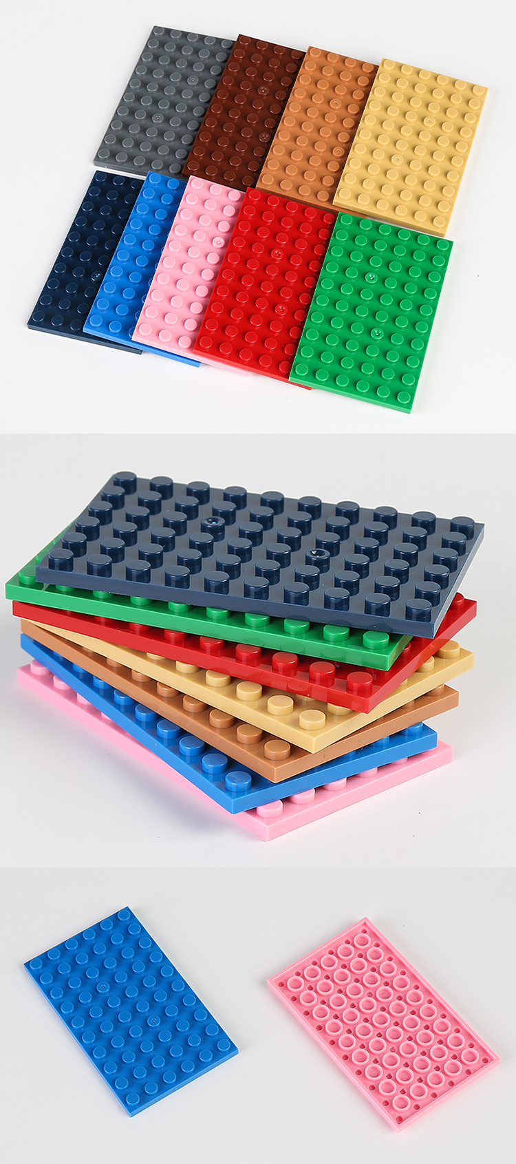 WOMA TOYS Compatible Major Brands bricks plastic small building block BasePlate 6x10 Classic Accessories 6*10 Base Plate (3033)
