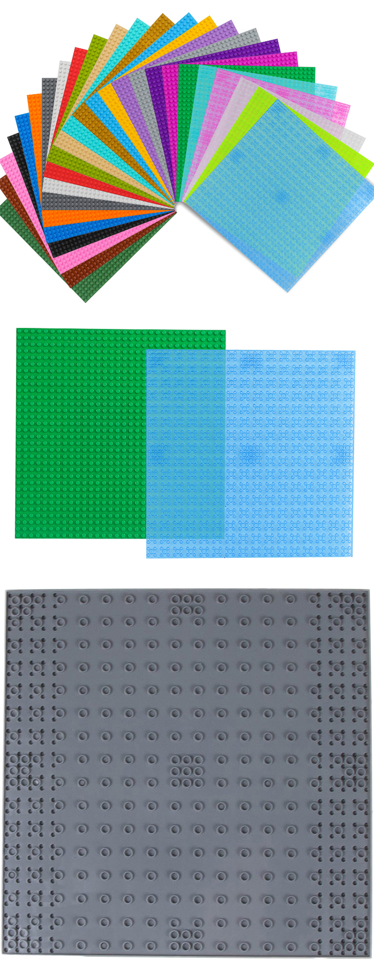 WOMA TOYS Compatible With All Major Brands Base Plate 32x32 dot Plastic Classic Baseplates Building Brick Base Plate Toy Kit div