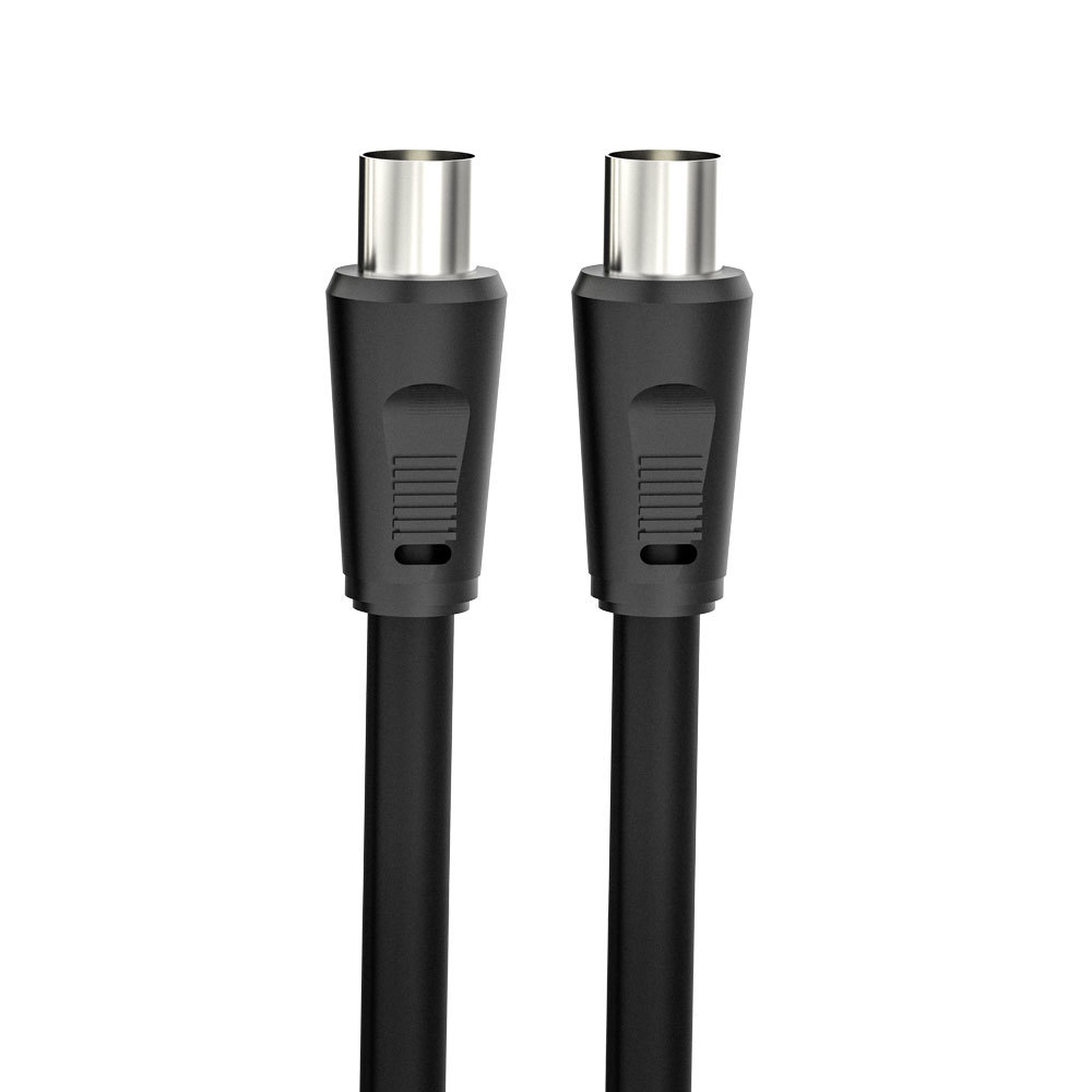 Antennen Kabel 1m Schwarz Koax TV Bk Anschluss - Foto 3