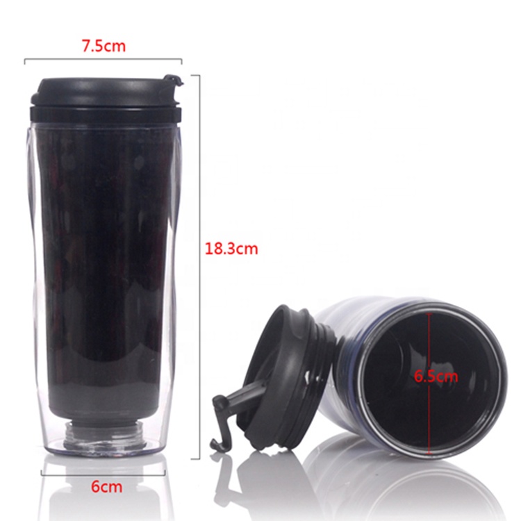 BPA Free 350ml DIY Changeable Insert Paper Plastic Travel Coffee Cup Promotional Gift Mugs