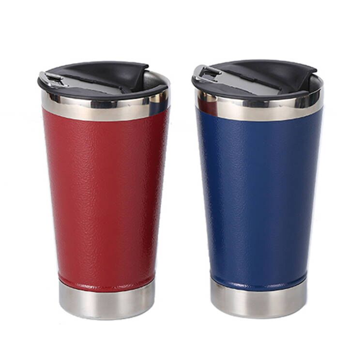 wholesale 600ml sublimation cutstom engraved double walled insulated metal vacuum stainless steel beer mugs with opener