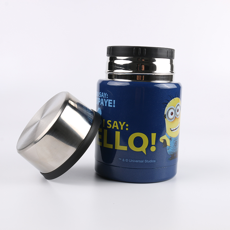 Cute Print Insulated Thermos Lunch Box Stainless Steel Vacuum Food Container