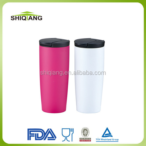 400ML large customized logo skinny cute sublimation reusable bling double wall stainless steel water tumbler