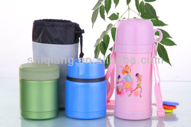 Food grade 500ml double wall metal thermal insulated lunch box